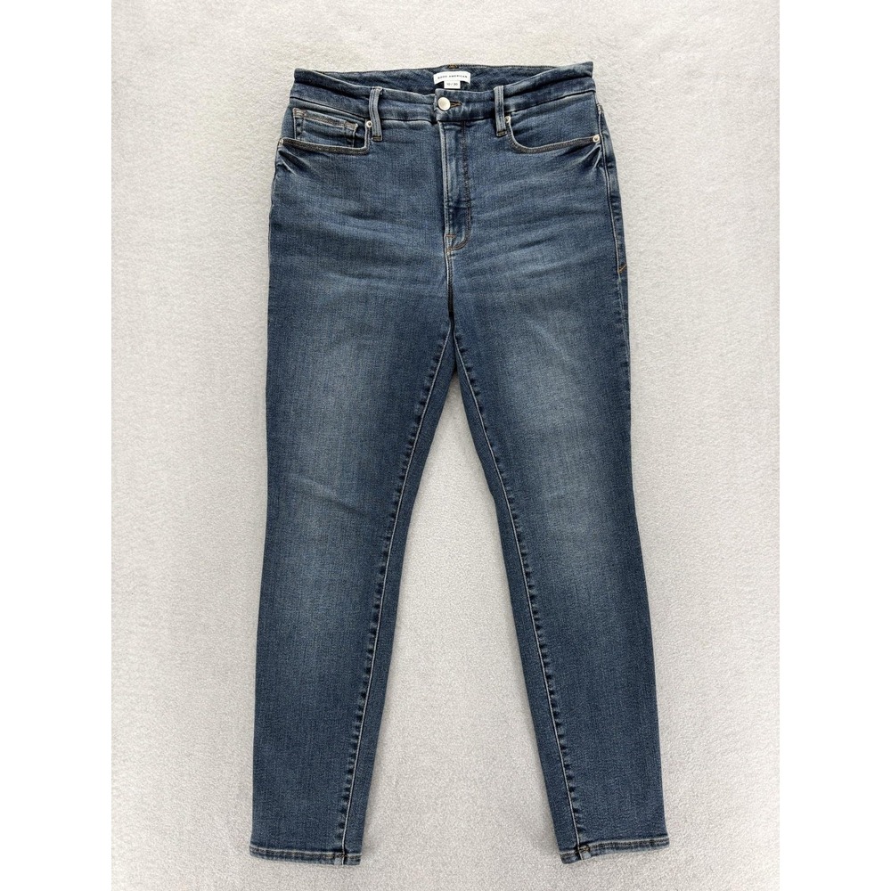 Good American Good Vintage Skinny Jeans Womens 10/30 Blue Medium Wash Stretch